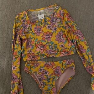 Art Class Kids Swim Set - Yellow and Pink Floral